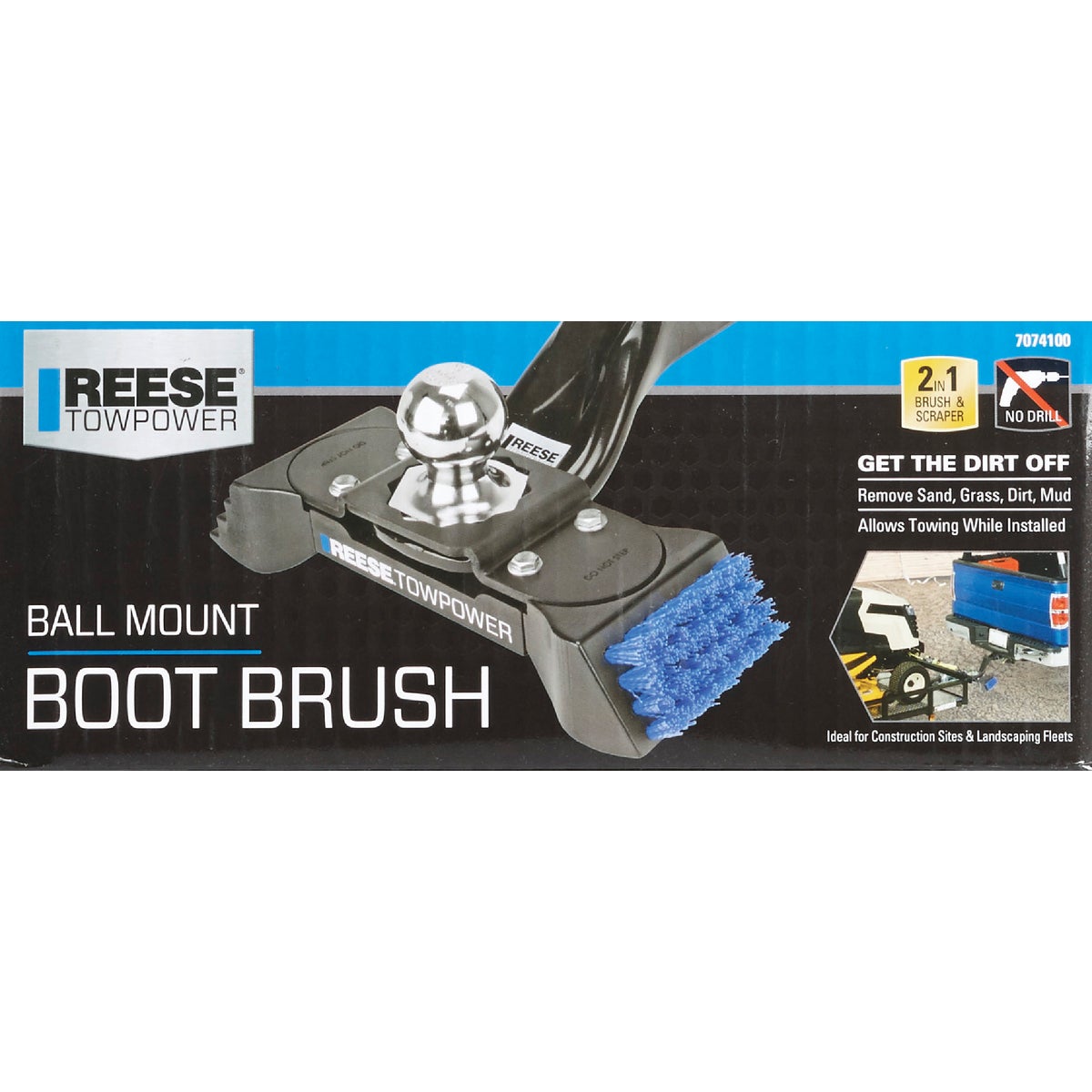 Reese Towpower Ball Mount Boot Brush with Scraper