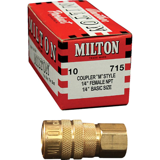 Milton Kwik Change M-Style 1/4 In. Female NPT Coupler (10-Pack)