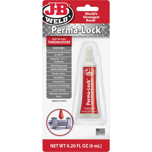 J-B Weld Perma-Lock 0.20 Oz. Red Threadlocker