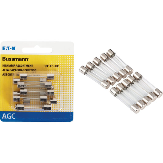 Bussmann AGC & SFE Glass Tube Fuse Assortment (10-Pack)