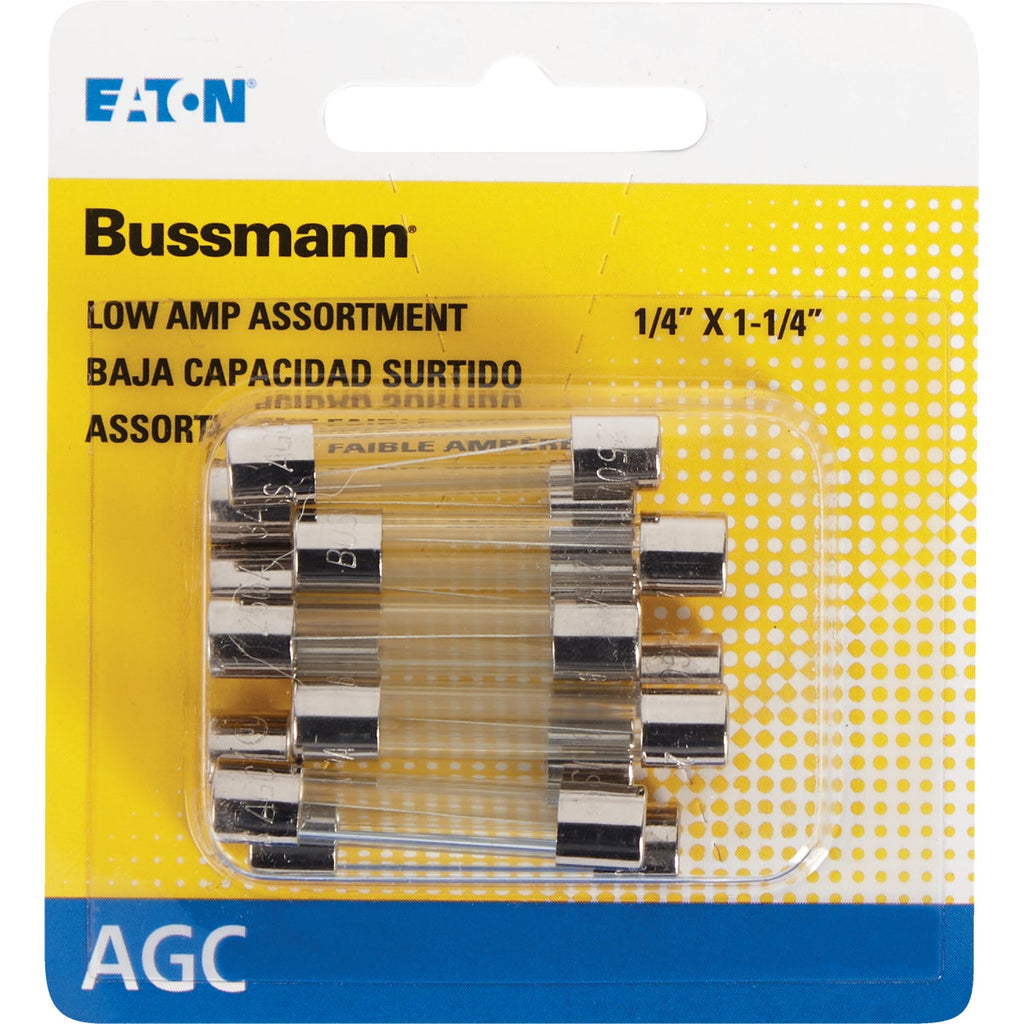Bussmann AGC Glass Tube Fuse Assortment (10-Pack)