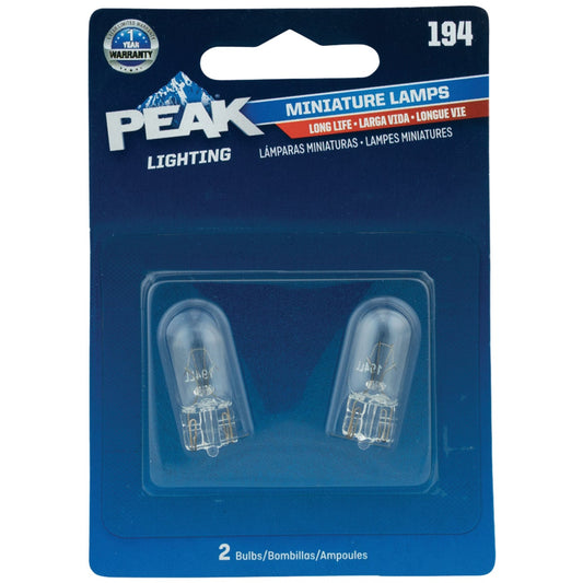 PEAK 194 14V Mini Incandescent Automotive Bulb (2-Pack)