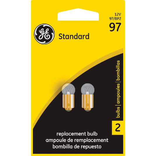 GE 12V 97-BP Miniature Incandescent Automotive Bulb (2-Pack)