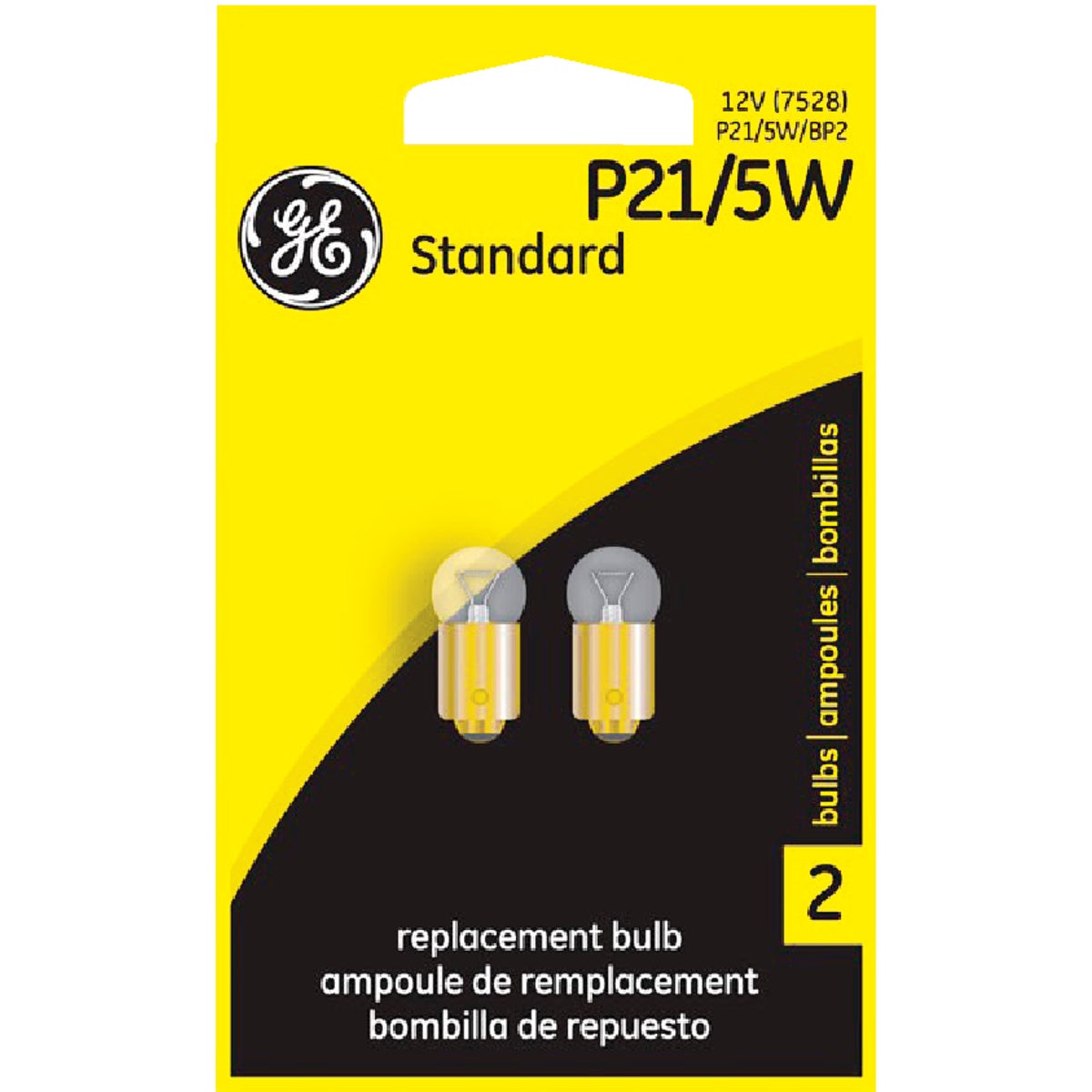 GE 12V P21/5W Miniature Incandescent Automotive Bulb (2-Pack)