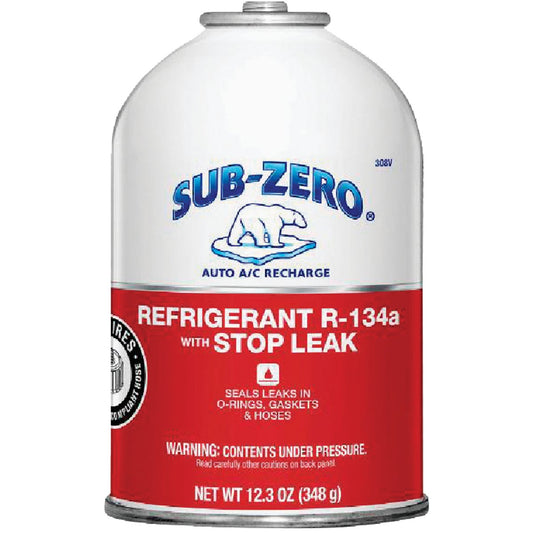 Quest Sub-Zero 12 Oz. R-134a Refrigerant with Stop Leak