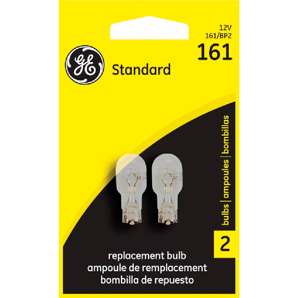 GE 12V 161 Miniature Incandescent Automotive Bulb (2-Pack)