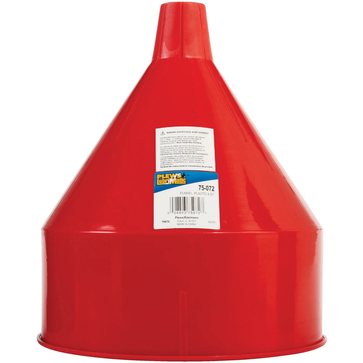 Plews LubriMatic 6 Qt. Plastic All-Purpose Funnel