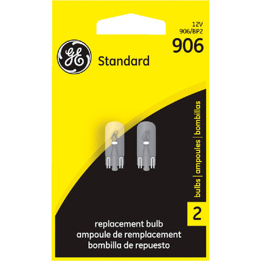 GE 12V 906 Miniature Incandescent Automotive Bulb (2-Pack)