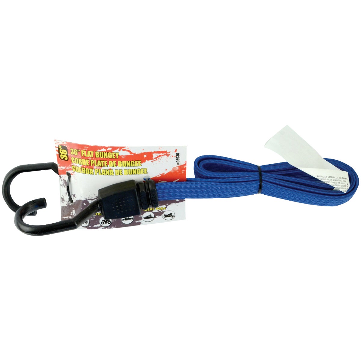 Erickson 3/4 In. x 36 In. Flat Bungee Cord, Blue