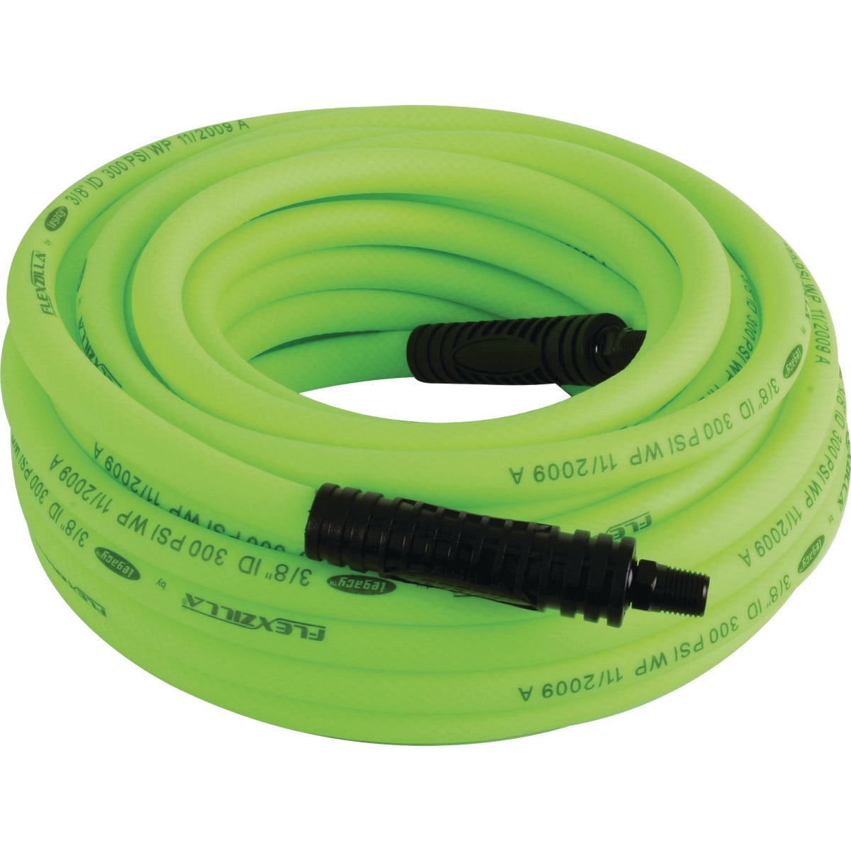 Flexzilla 3/8 In. x 25 Ft. Polymer-Blend Air Hose with 1/4 In. MNPT Fittings