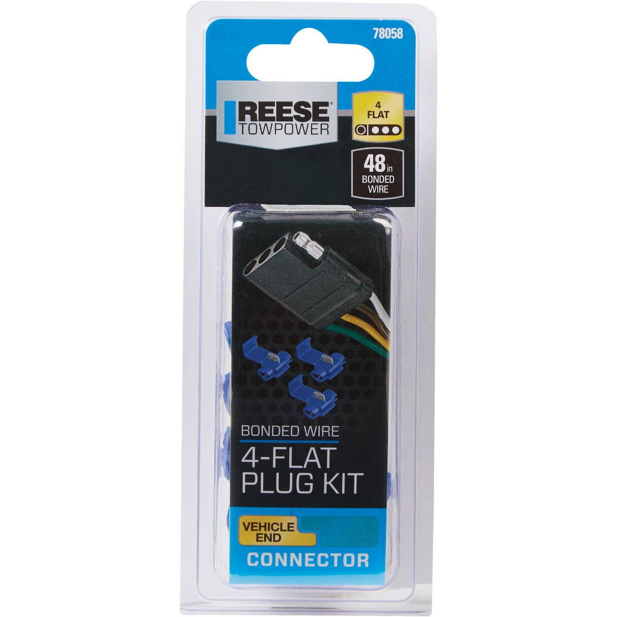 Reese Towpower 4-Flat 48 In. Vehicle Side Connector