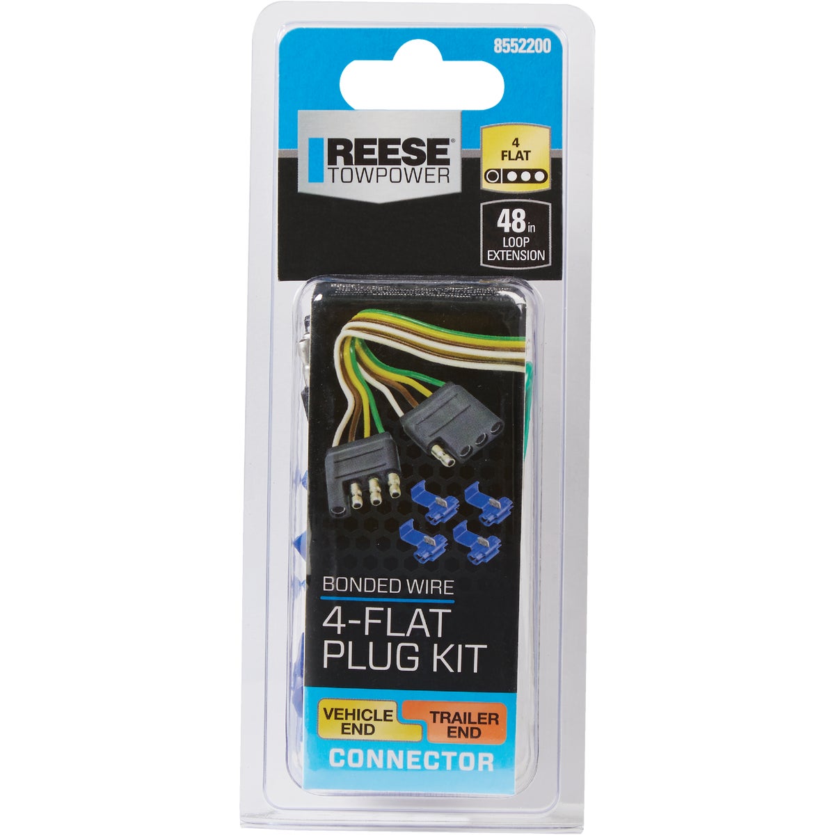 Reese Towpower 4-Flat 48 In. Loop Vehicle/Trailer Connector Set