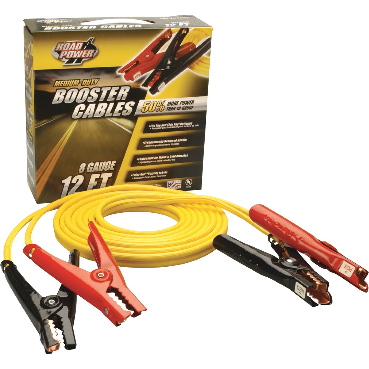 Road Power 12' 8 Gauge 200 Amp Booster Cable