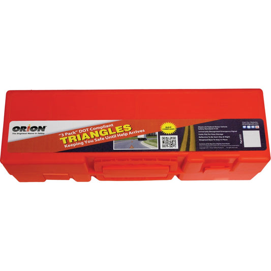 Orion Safety Standard #125 Fluorescent Orange Emergency Warning Triangle Kit