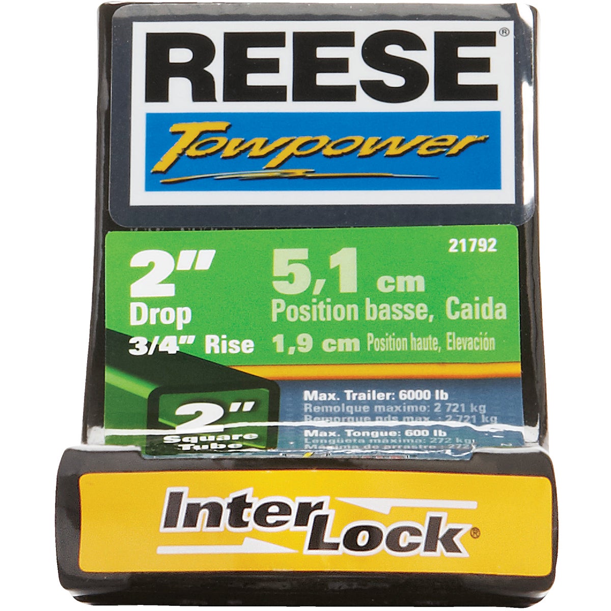 Reese Towpower 1 In. x 2 In. Drop InterLock Hitch Draw Bar