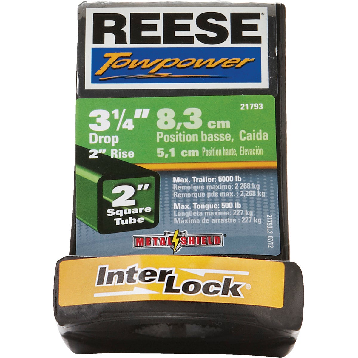 Reese Towpower 1 In. x 3-1/4 In. Drop InterLock Hitch Draw Bar