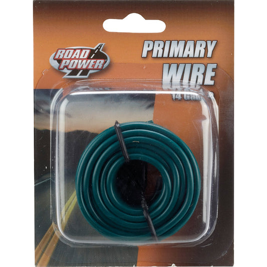 ROAD POWER 17 Ft. 14 Ga. PVC-Coated Primary Wire, Green