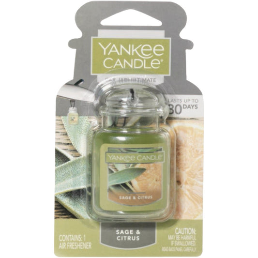 Yankee Candle Car Jar Ultimate Car Air Freshener, Sage & Citrus