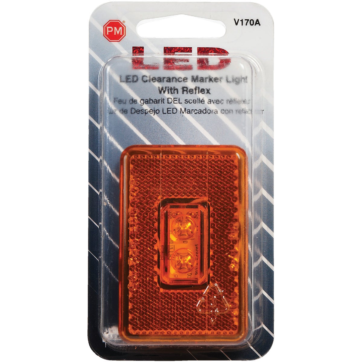 Peterson Rectangle Amber Clearance Light