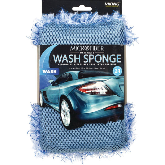 Viking 5-1/2 In. W x 8 In. L x 2-1/2 In. D 2N1 Ultimate Car Wash Sponge