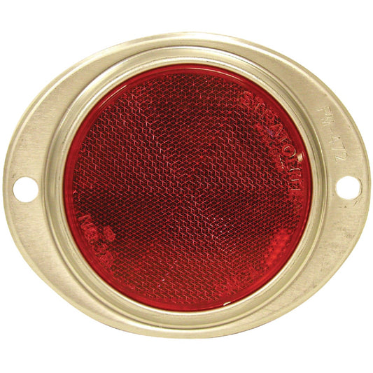 Peterson 3 In. Dia. Red Oval Reflector