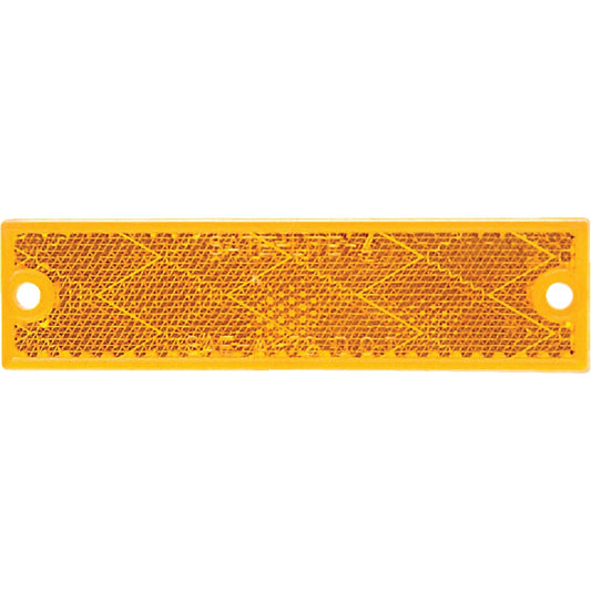 Peterson 1-1/8 In. W. x 4-7/16 In. H. Compact Rectangular Amber Reflector