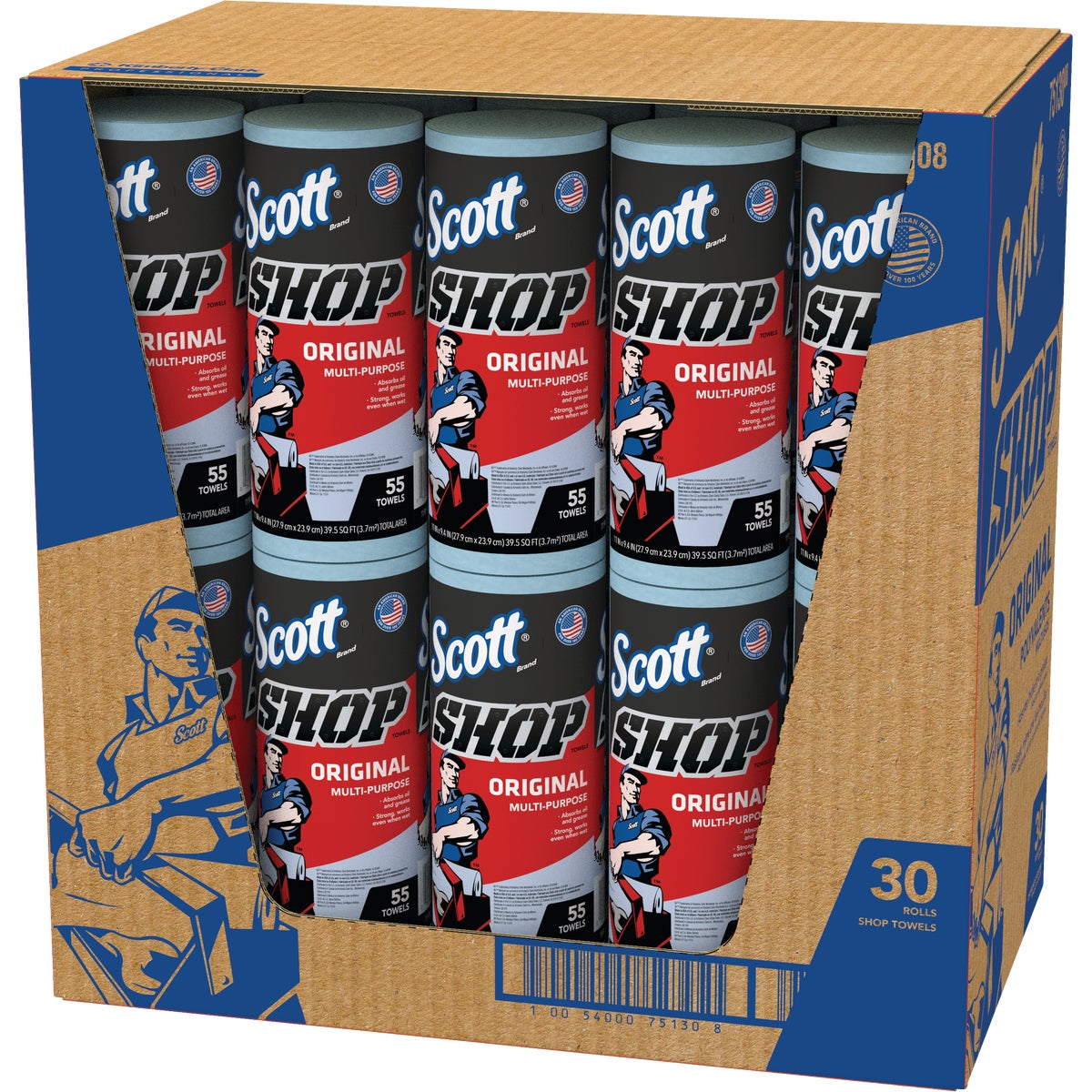 Scott 11 In. W x 9.4 In. L Disposable Original Shop Towel (55-Sheets)