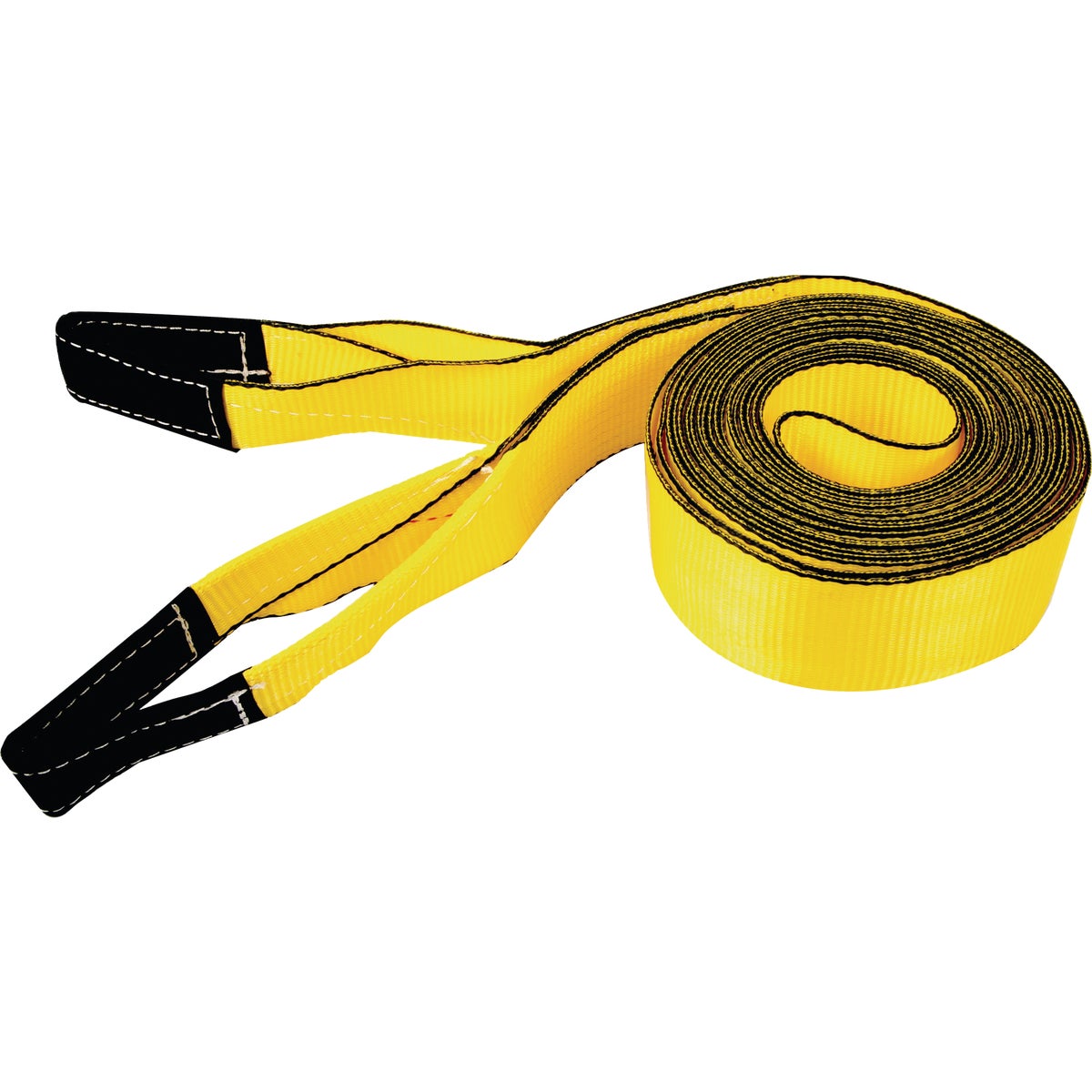 Erickson 3 In. x 30 Ft. 7500 Lb. Safe Work Load Polyester Tow Strap with Loops, Yellow