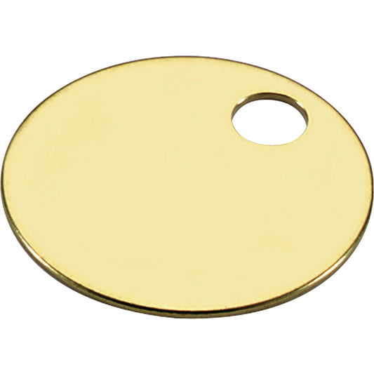 Lucky Line Engravable Tag 1-1/4 In. Brass Key Tag, (100-Pack)