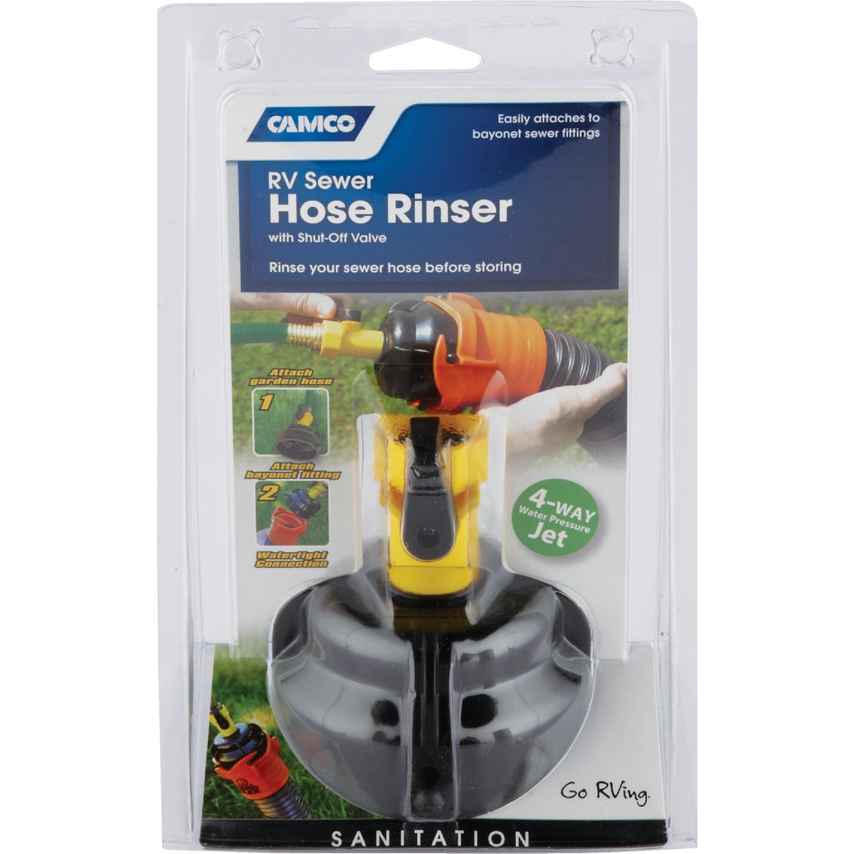 Camco RV Sewer Hose Rinser Cap
