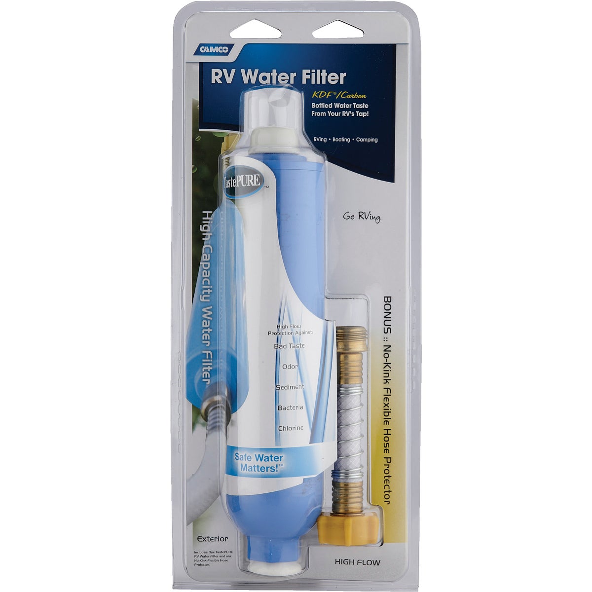 Camco Large Capacity, Durable In-Line RV Water Filter