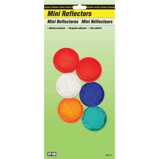 Hy-Ko 1-1/4 In. Dia. Round Self-Adhesive Mini Reflector (6-Pack)