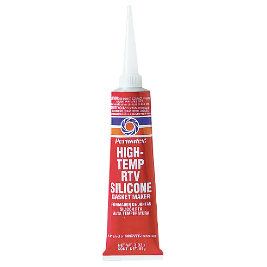 Permatex 3 Oz. High-Temp Red RTV Silicone Gasket Maker