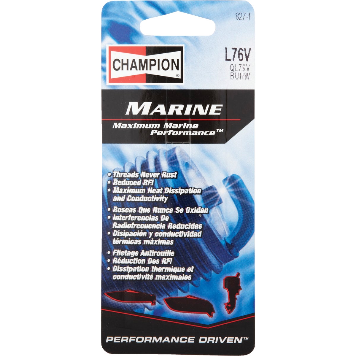 Champion L76V Copper Plus Marine Spark Plug