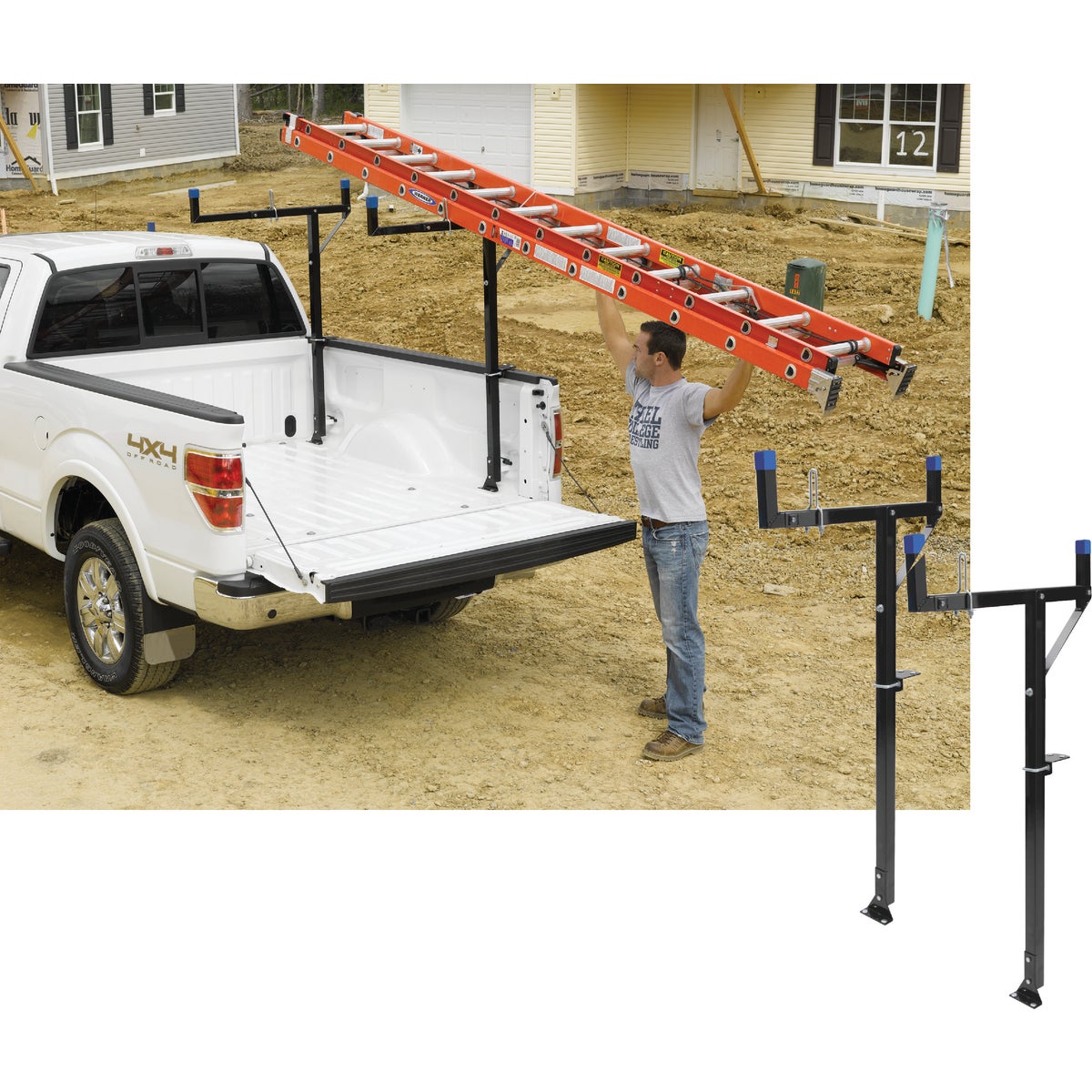 Werner Ladder 250 Lb Capacity Black Truck Rack