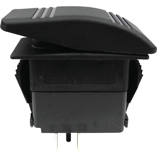 Seachoice Contura 20A 12V Black Non-Illuminated Rocker Switch, On/Off