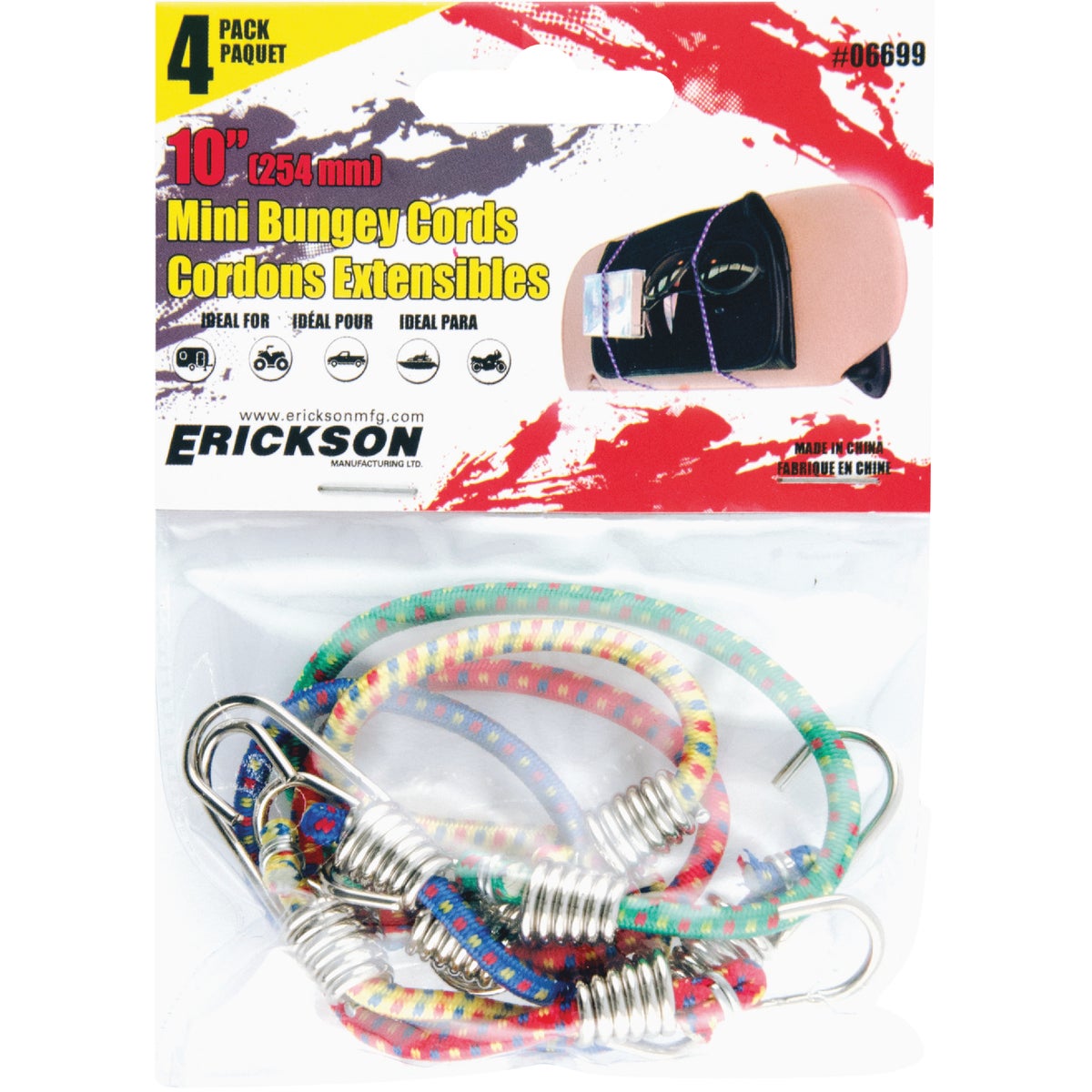 Erickson 5/32" x 10'' Coated Bungee Cord Set