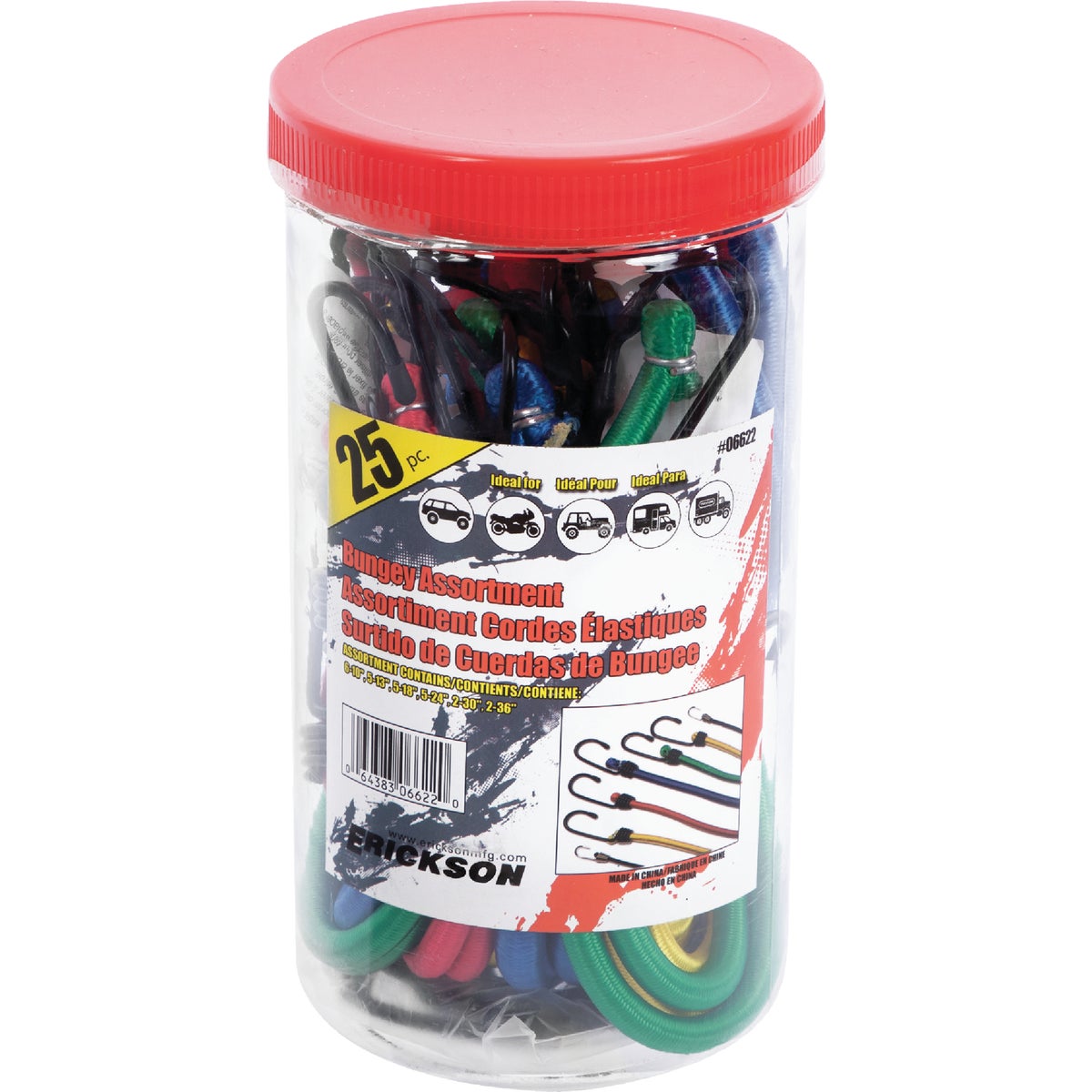 Erickson Vinyl Coated Wire Bungee Cord Set (25-Piece)