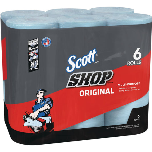 Scott 11 In. W x 9.4 In. L Disposable Original Shop Towel (6-Roll/330-Sheets)