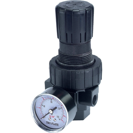 Tru-Flate 3/8 In. FNPT 250 PSI 65 CFM Compact Pressure Regulator