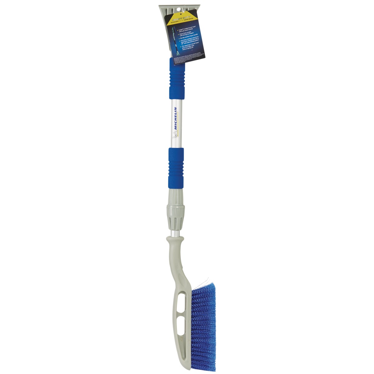 Michelin 45 In. Steel Heavy-Duty Telescopic Snowbrush with Ice Scraper