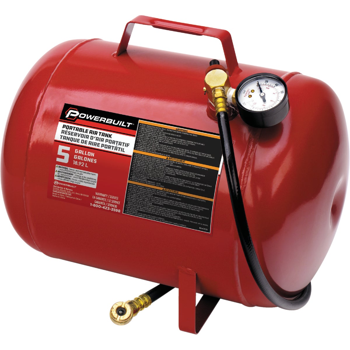 Powerbuilt 5 Gallon Portable Shop Air Tank