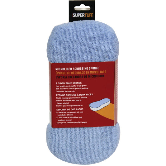 Trimaco SuperTuff 4 In. W x 8-1/2 In. L 2-Sided Microfiber Car Wash Sponge