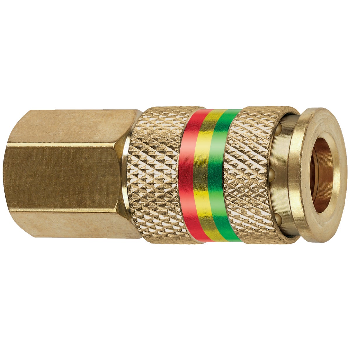 Tru-Flate Combo-Coupler 1/4 In. FNPT Brass Coupler