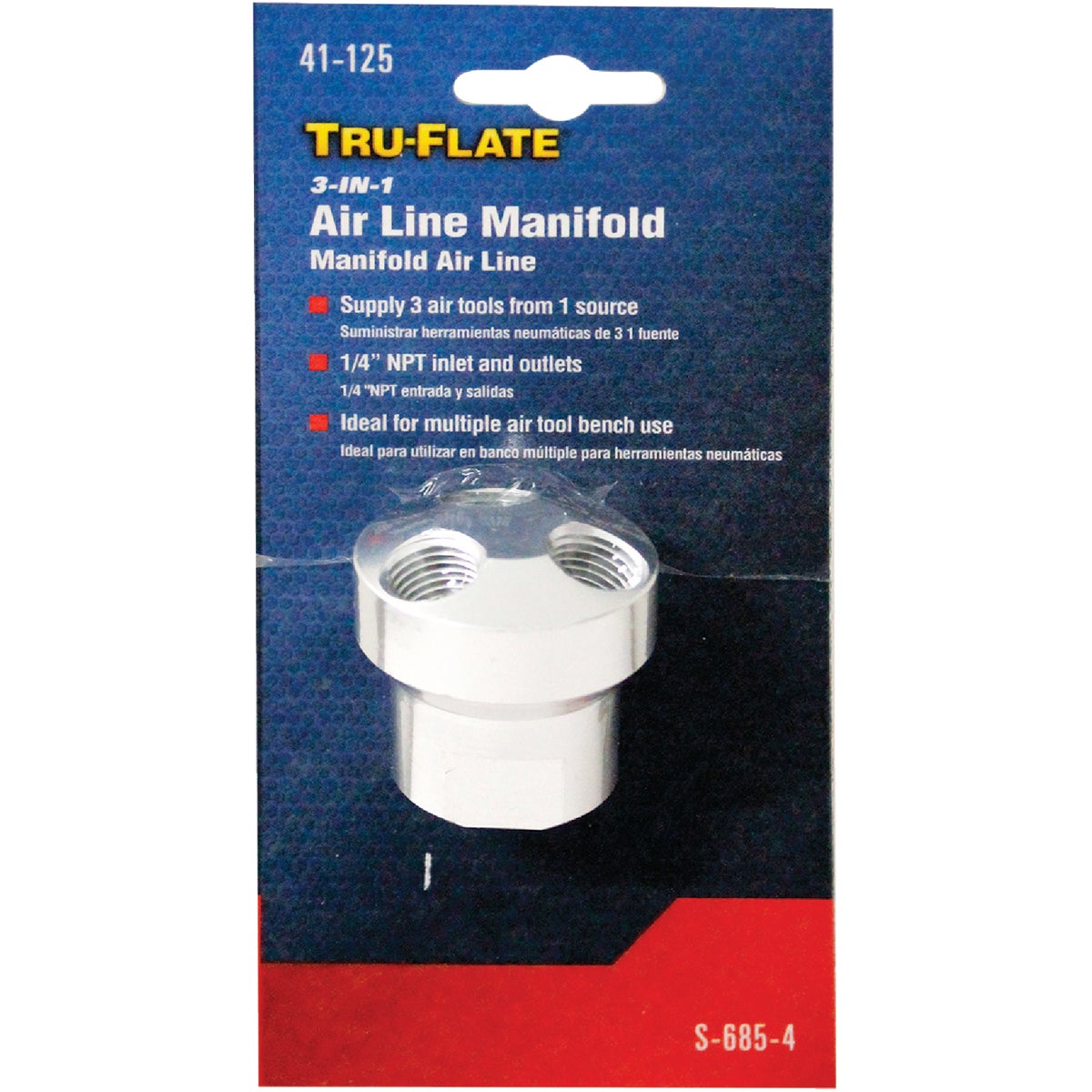 Tru-Flate 1/4 In. NPT 1/4 In. NPT Manifold