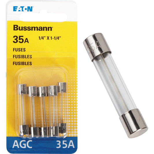 Bussmann 36-Amp 32-Volt AGC Glass Tube Automotive Fuse (5-Pack)