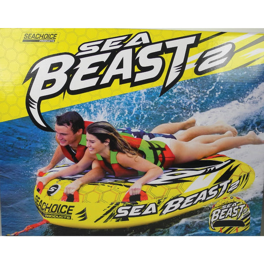 Seachoice Sea Beast2 60 In. x 56 In. Open Top Towable Tube, 1 to 2 Rider (340 Lb.)