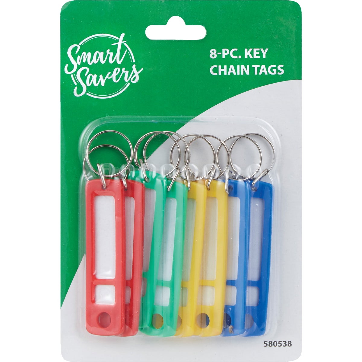 Smart Savers 2-1/2 In. Plastic Tag Key Tag, (8-Pack)