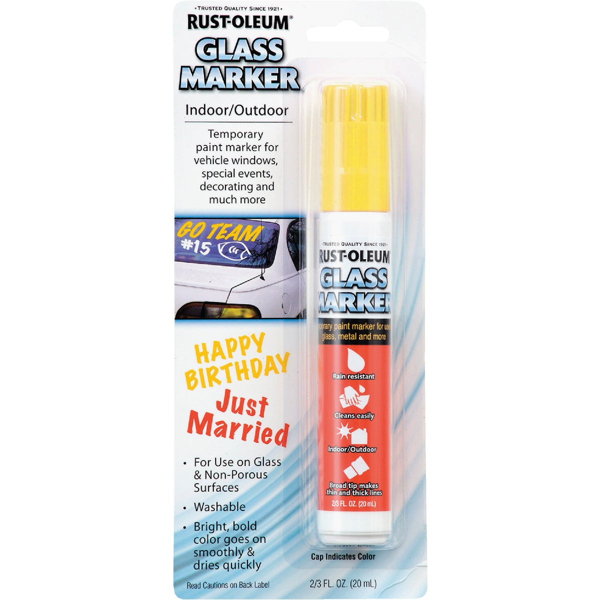 Rust-Oleum 2/3 Oz. Yellow Window Paint Marker