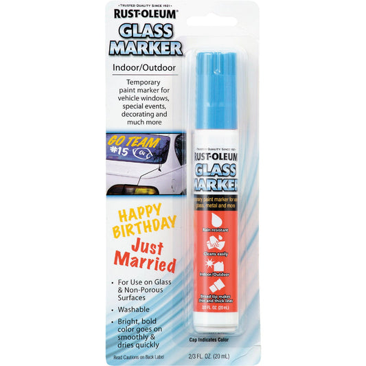 Rust-Oleum 2/3 Oz. Blue Window Paint Marker